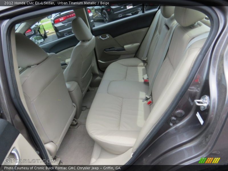 Urban Titanium Metallic / Beige 2012 Honda Civic EX-L Sedan