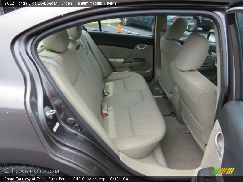 Urban Titanium Metallic / Beige 2012 Honda Civic EX-L Sedan