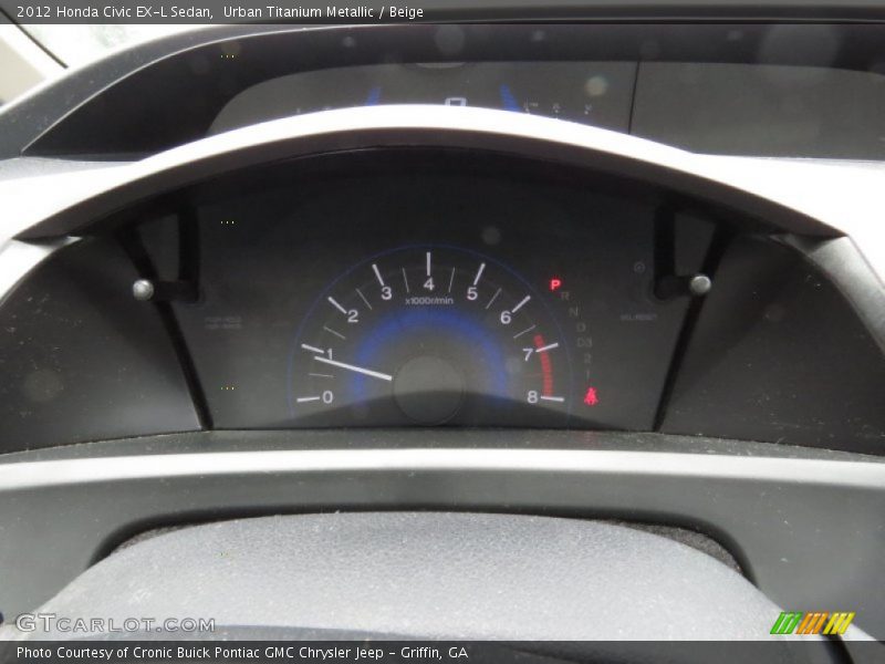 Urban Titanium Metallic / Beige 2012 Honda Civic EX-L Sedan