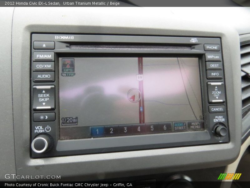 Urban Titanium Metallic / Beige 2012 Honda Civic EX-L Sedan