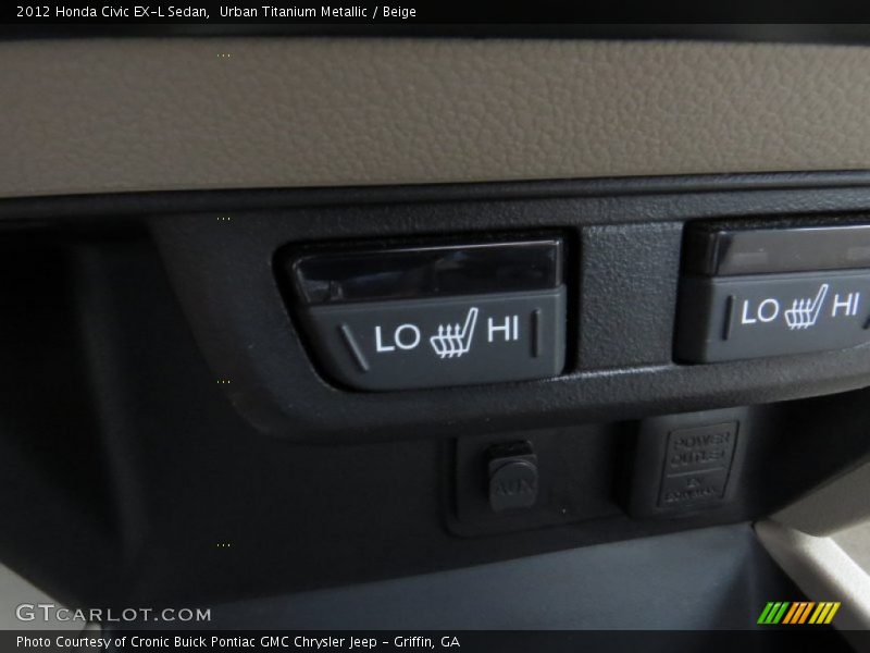 Urban Titanium Metallic / Beige 2012 Honda Civic EX-L Sedan