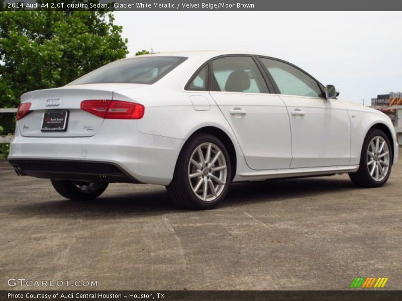 Glacier White Metallic / Velvet Beige/Moor Brown 2014 Audi A4 2.0T quattro Sedan