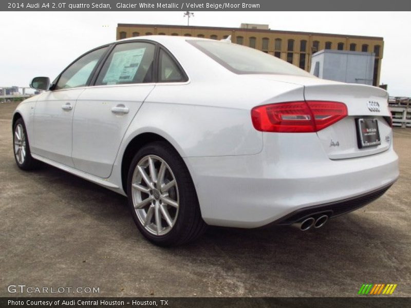 Glacier White Metallic / Velvet Beige/Moor Brown 2014 Audi A4 2.0T quattro Sedan
