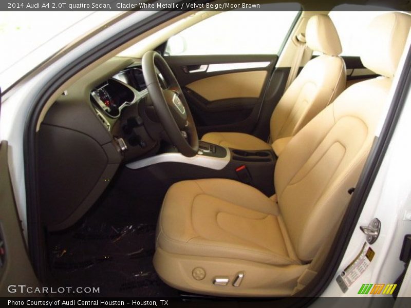 Glacier White Metallic / Velvet Beige/Moor Brown 2014 Audi A4 2.0T quattro Sedan