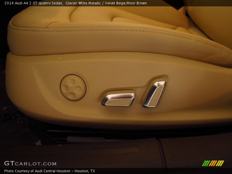 Glacier White Metallic / Velvet Beige/Moor Brown 2014 Audi A4 2.0T quattro Sedan
