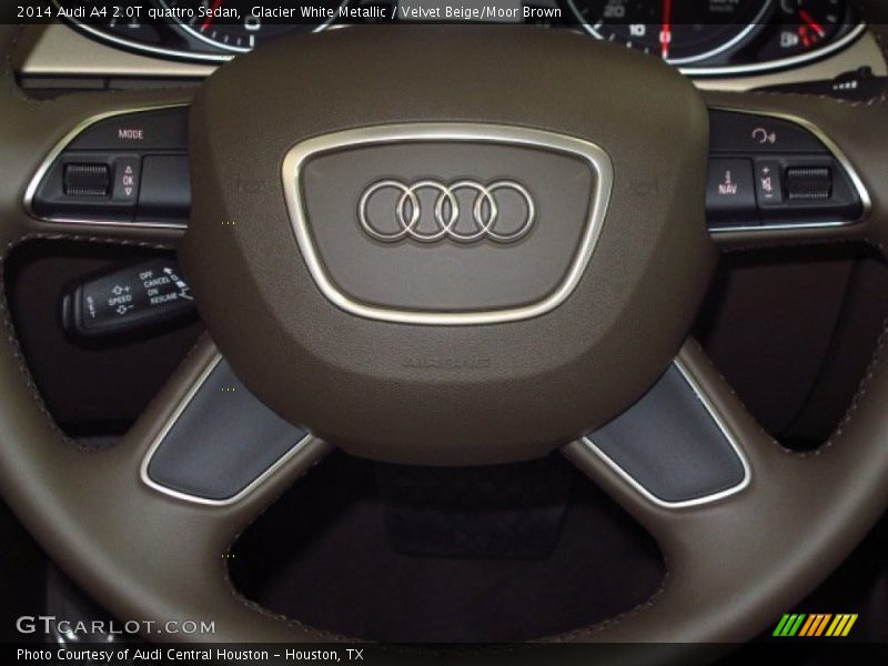 Glacier White Metallic / Velvet Beige/Moor Brown 2014 Audi A4 2.0T quattro Sedan
