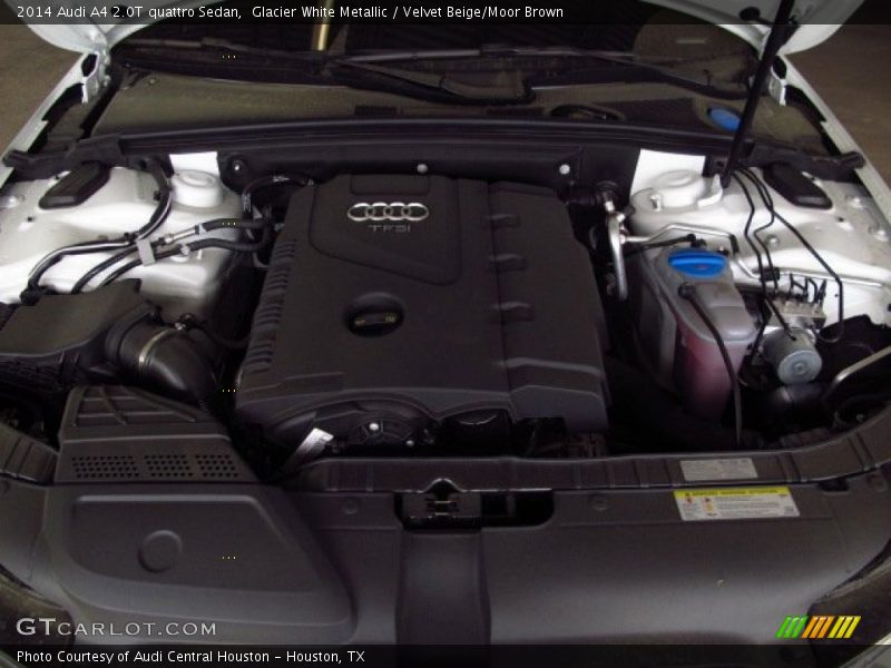 Glacier White Metallic / Velvet Beige/Moor Brown 2014 Audi A4 2.0T quattro Sedan