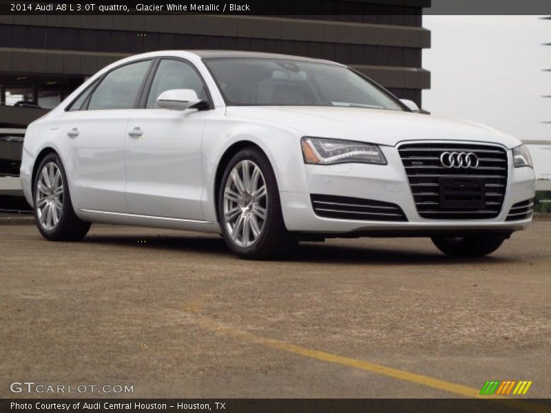Glacier White Metallic / Black 2014 Audi A8 L 3.0T quattro