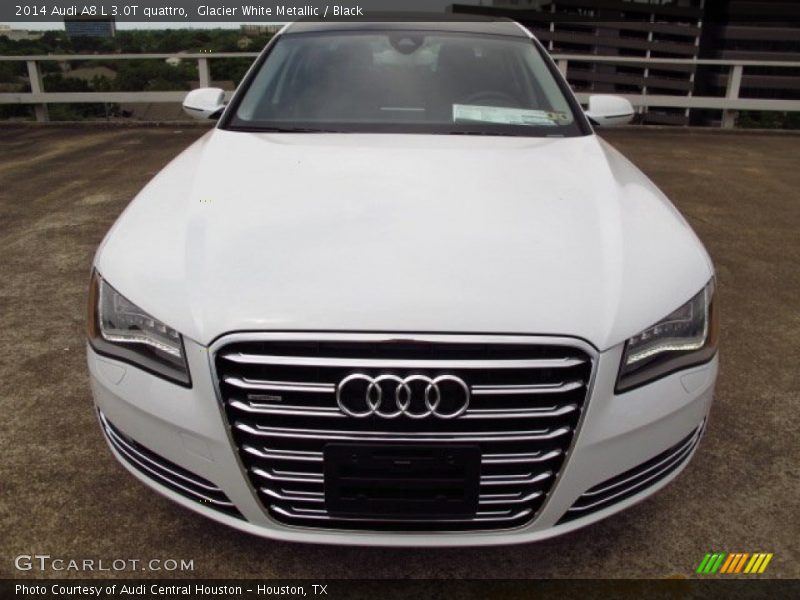 Glacier White Metallic / Black 2014 Audi A8 L 3.0T quattro
