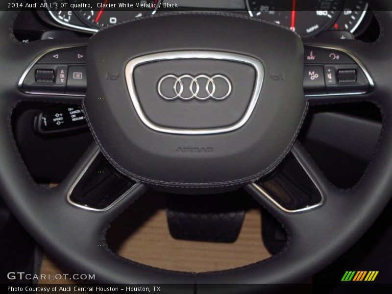 Glacier White Metallic / Black 2014 Audi A8 L 3.0T quattro
