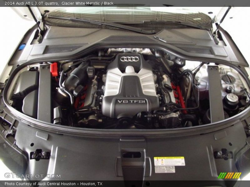 Glacier White Metallic / Black 2014 Audi A8 L 3.0T quattro