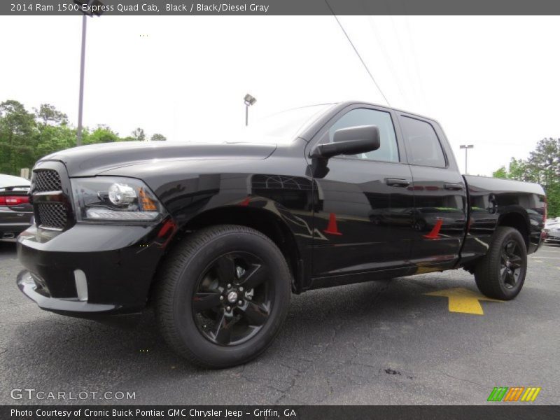 Black / Black/Diesel Gray 2014 Ram 1500 Express Quad Cab