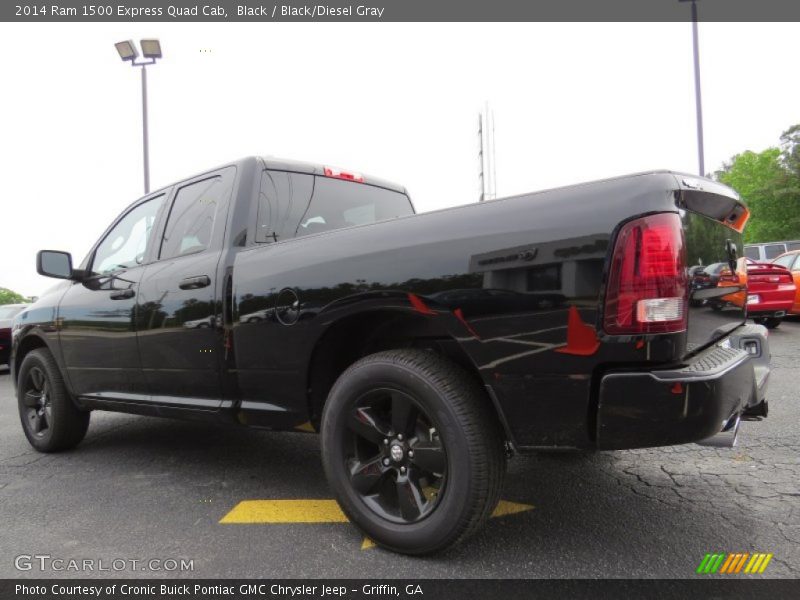 Black / Black/Diesel Gray 2014 Ram 1500 Express Quad Cab