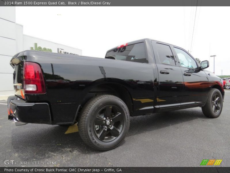 Black / Black/Diesel Gray 2014 Ram 1500 Express Quad Cab