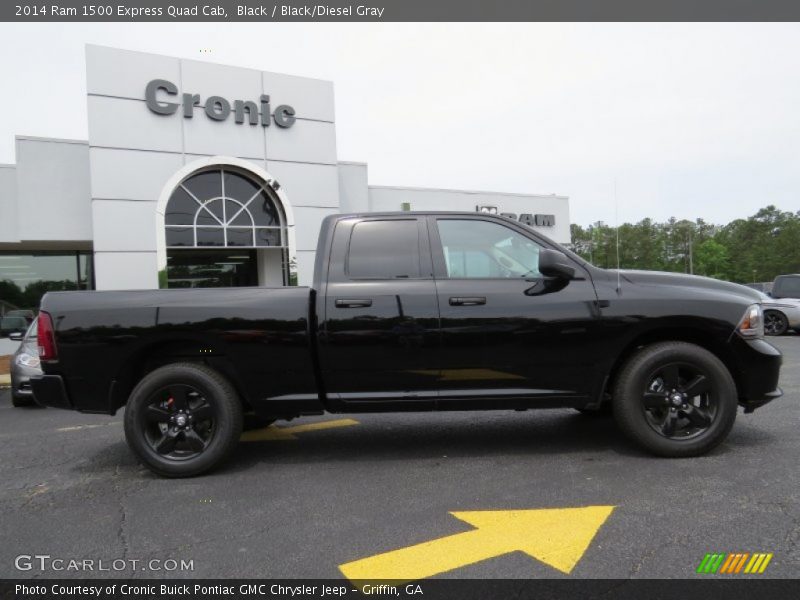 Black / Black/Diesel Gray 2014 Ram 1500 Express Quad Cab