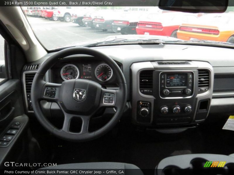Black / Black/Diesel Gray 2014 Ram 1500 Express Quad Cab