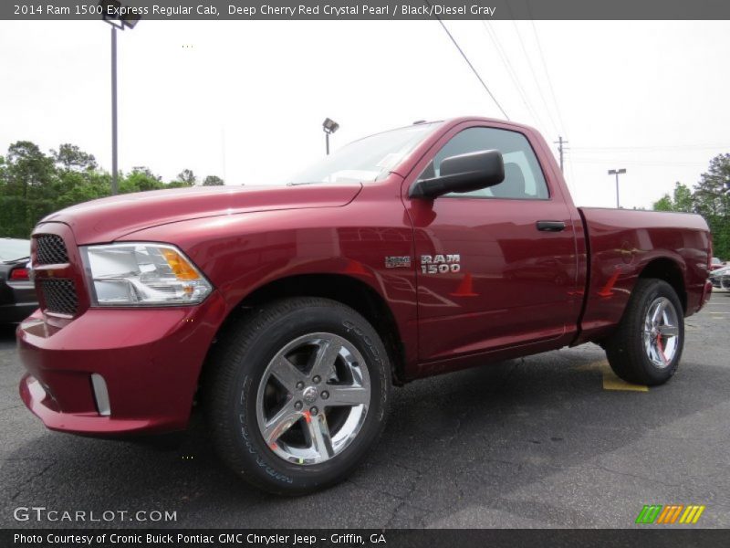 Deep Cherry Red Crystal Pearl / Black/Diesel Gray 2014 Ram 1500 Express Regular Cab
