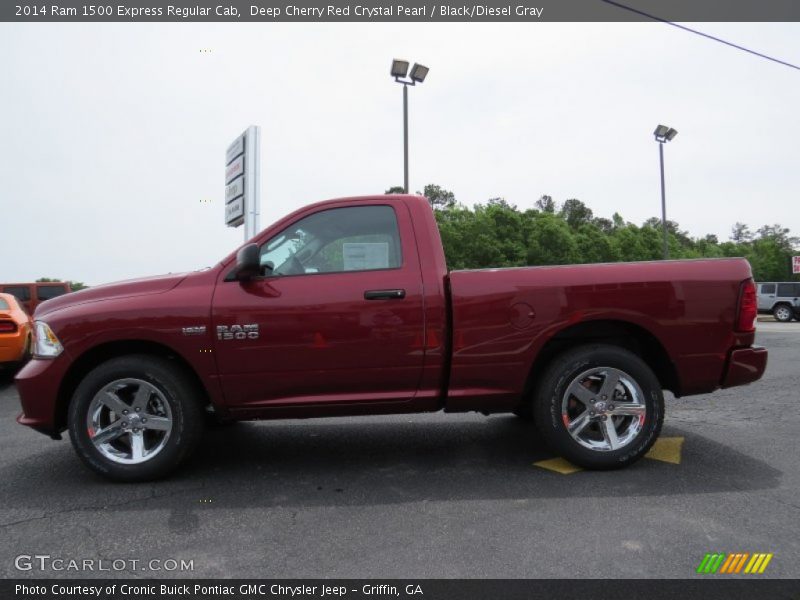 Deep Cherry Red Crystal Pearl / Black/Diesel Gray 2014 Ram 1500 Express Regular Cab