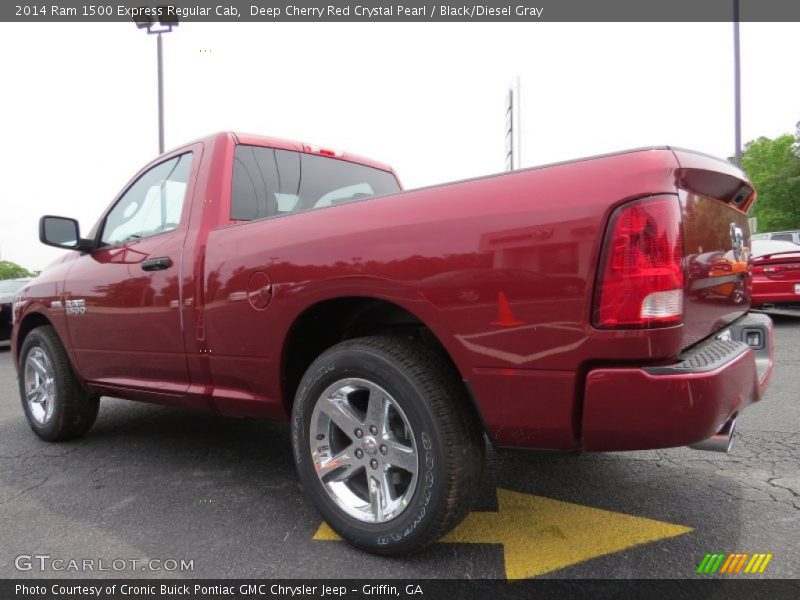 Deep Cherry Red Crystal Pearl / Black/Diesel Gray 2014 Ram 1500 Express Regular Cab