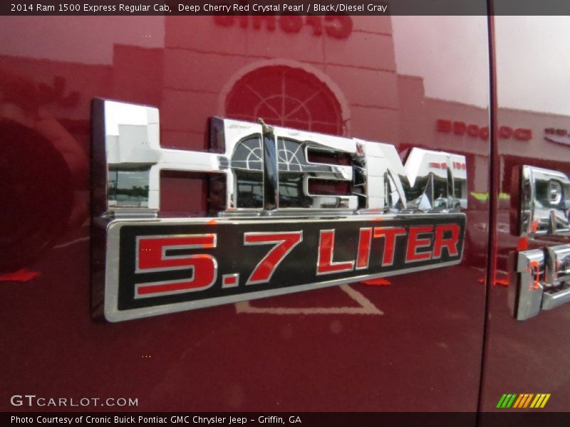 Deep Cherry Red Crystal Pearl / Black/Diesel Gray 2014 Ram 1500 Express Regular Cab