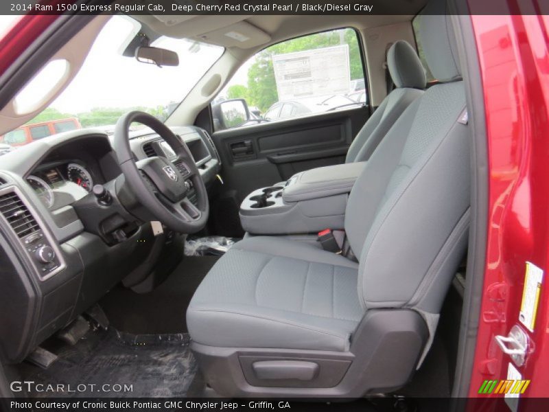 Deep Cherry Red Crystal Pearl / Black/Diesel Gray 2014 Ram 1500 Express Regular Cab