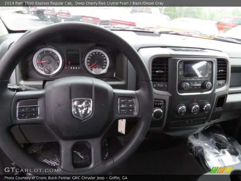 Deep Cherry Red Crystal Pearl / Black/Diesel Gray 2014 Ram 1500 Express Regular Cab