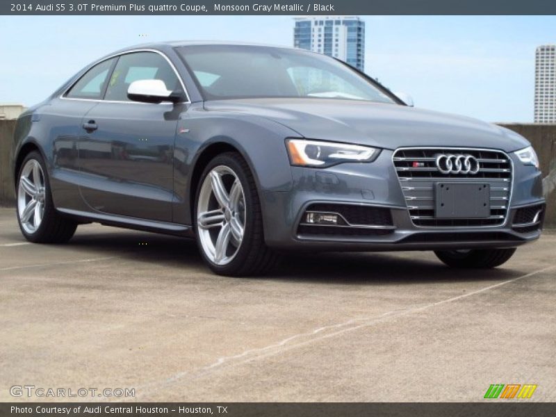 Monsoon Gray Metallic / Black 2014 Audi S5 3.0T Premium Plus quattro Coupe