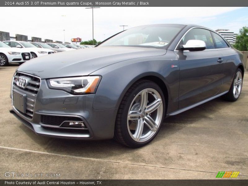 Monsoon Gray Metallic / Black 2014 Audi S5 3.0T Premium Plus quattro Coupe