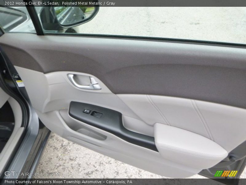 Polished Metal Metallic / Gray 2012 Honda Civic EX-L Sedan