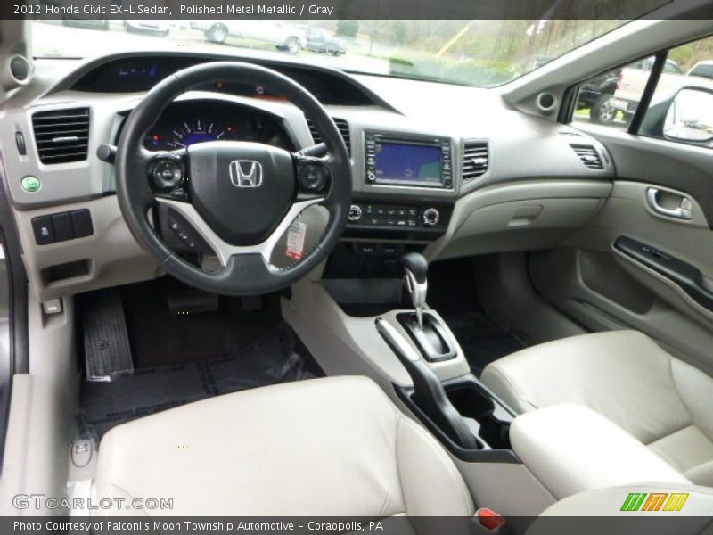 Polished Metal Metallic / Gray 2012 Honda Civic EX-L Sedan