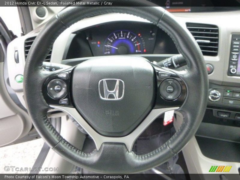 Polished Metal Metallic / Gray 2012 Honda Civic EX-L Sedan