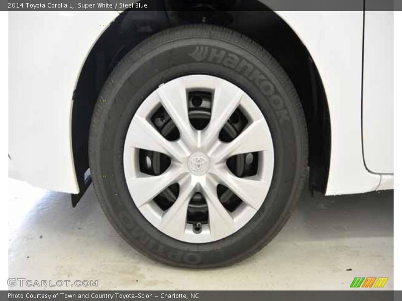 Super White / Steel Blue 2014 Toyota Corolla L