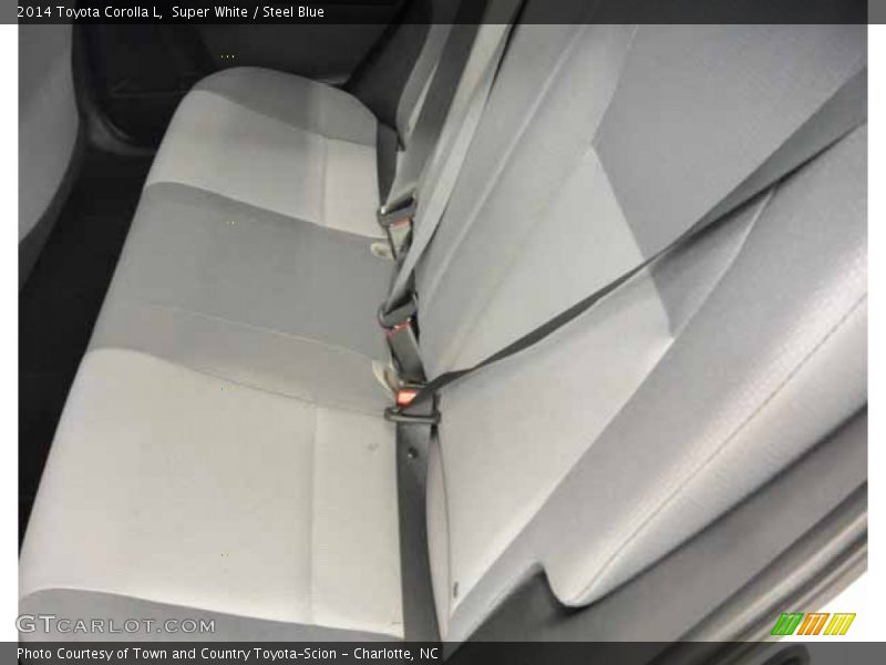 Super White / Steel Blue 2014 Toyota Corolla L