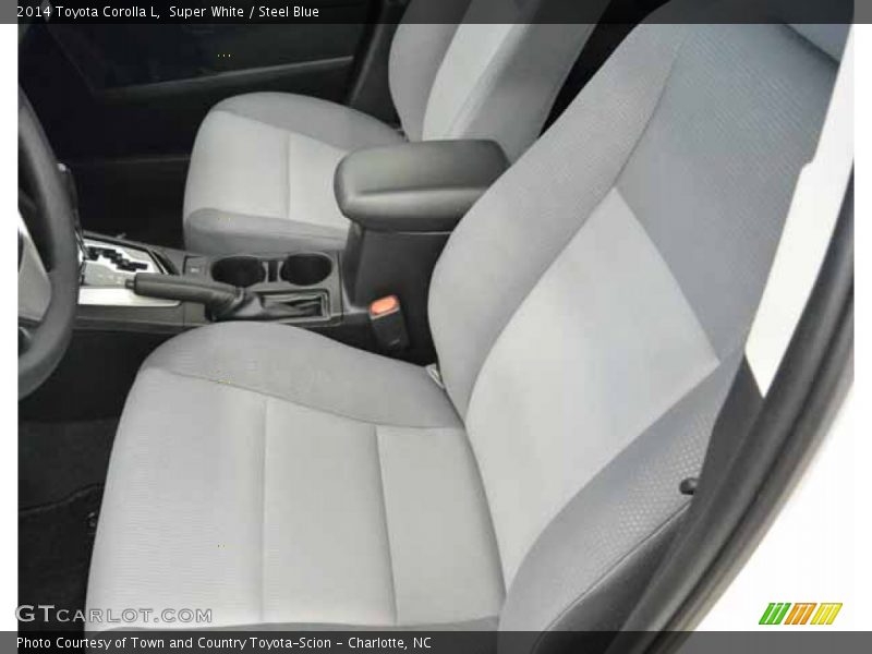 Super White / Steel Blue 2014 Toyota Corolla L