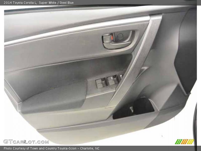 Super White / Steel Blue 2014 Toyota Corolla L