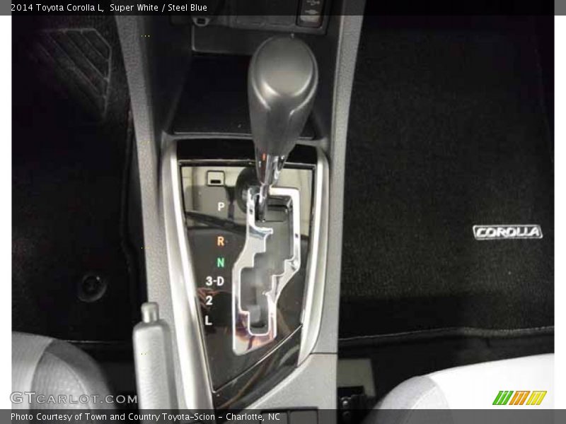 Super White / Steel Blue 2014 Toyota Corolla L
