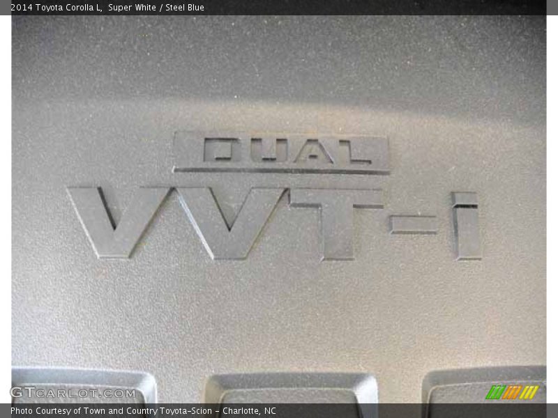 Super White / Steel Blue 2014 Toyota Corolla L