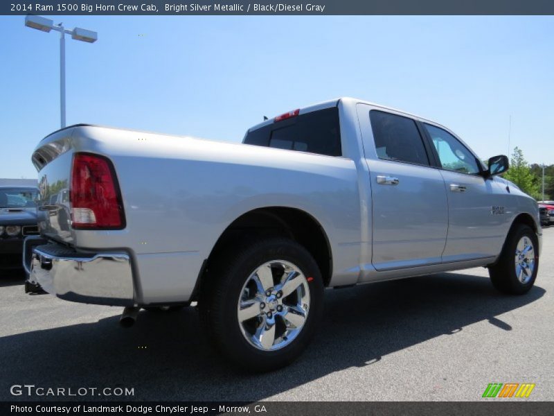 Bright Silver Metallic / Black/Diesel Gray 2014 Ram 1500 Big Horn Crew Cab