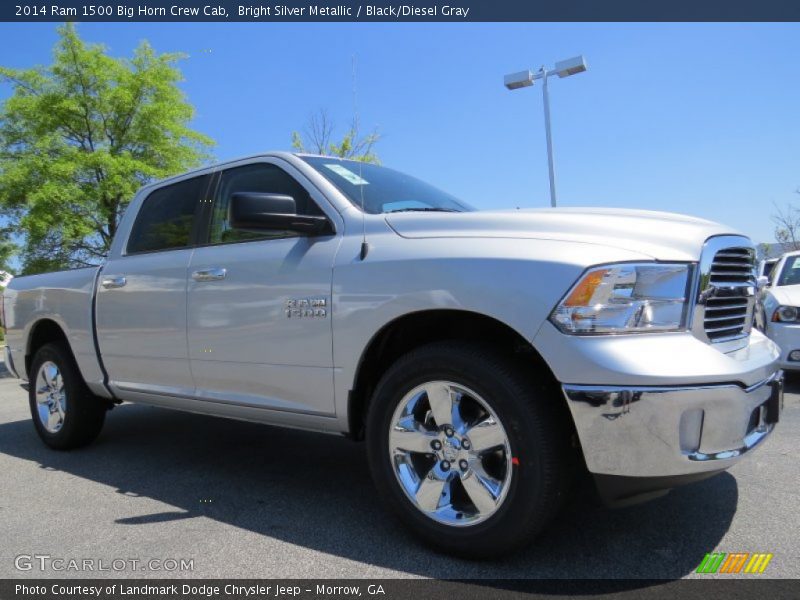 Bright Silver Metallic / Black/Diesel Gray 2014 Ram 1500 Big Horn Crew Cab