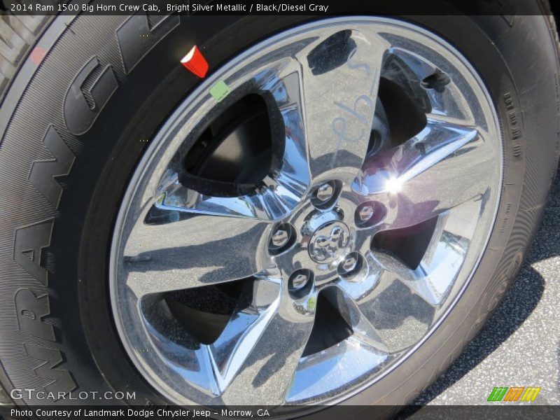Bright Silver Metallic / Black/Diesel Gray 2014 Ram 1500 Big Horn Crew Cab