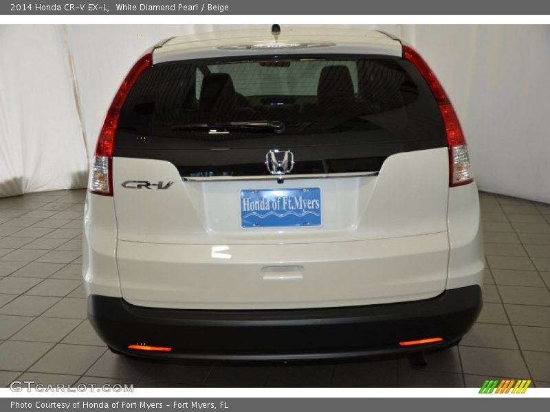 White Diamond Pearl / Beige 2014 Honda CR-V EX-L