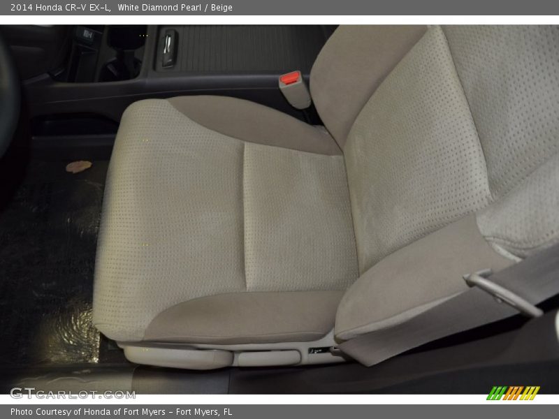 White Diamond Pearl / Beige 2014 Honda CR-V EX-L