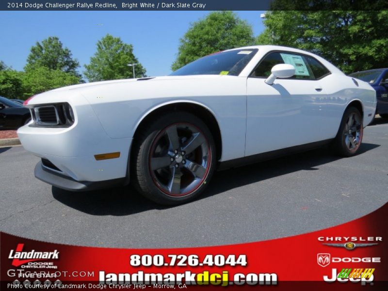 Bright White / Dark Slate Gray 2014 Dodge Challenger Rallye Redline