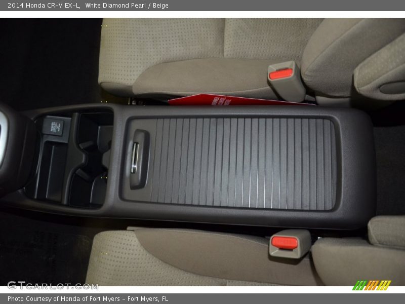 White Diamond Pearl / Beige 2014 Honda CR-V EX-L