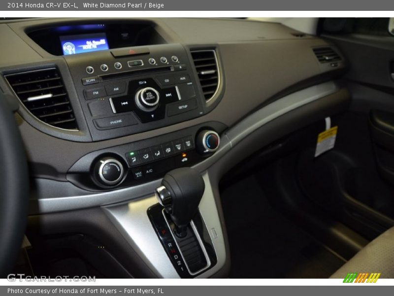 White Diamond Pearl / Beige 2014 Honda CR-V EX-L