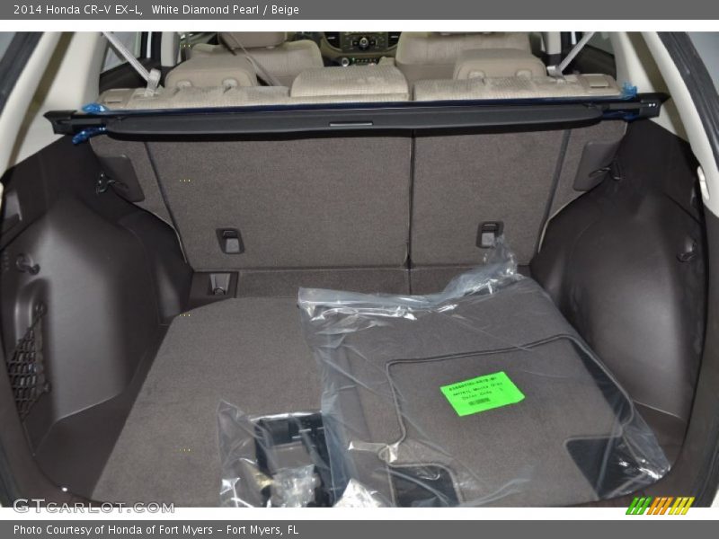 White Diamond Pearl / Beige 2014 Honda CR-V EX-L