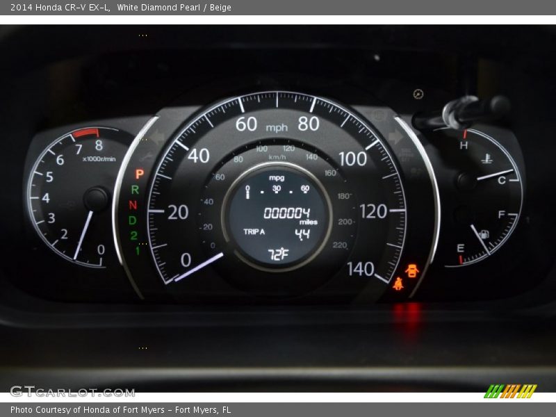 White Diamond Pearl / Beige 2014 Honda CR-V EX-L