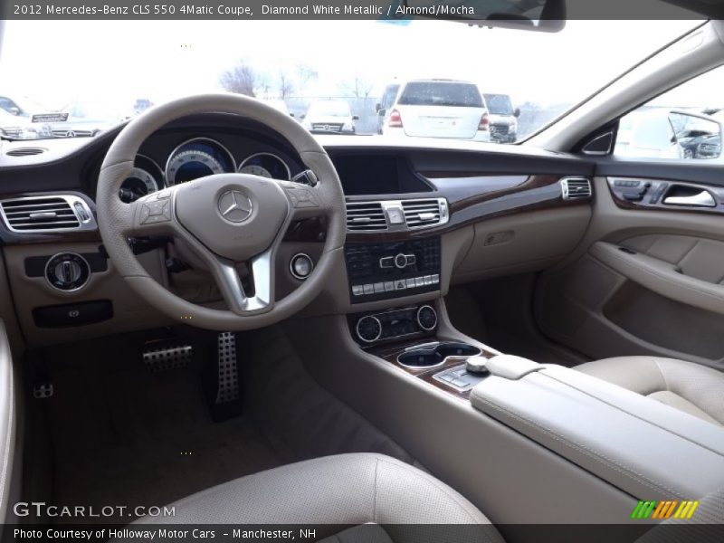 Diamond White Metallic / Almond/Mocha 2012 Mercedes-Benz CLS 550 4Matic Coupe