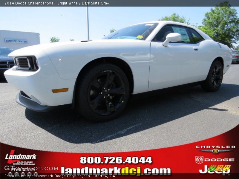 Bright White / Dark Slate Gray 2014 Dodge Challenger SXT
