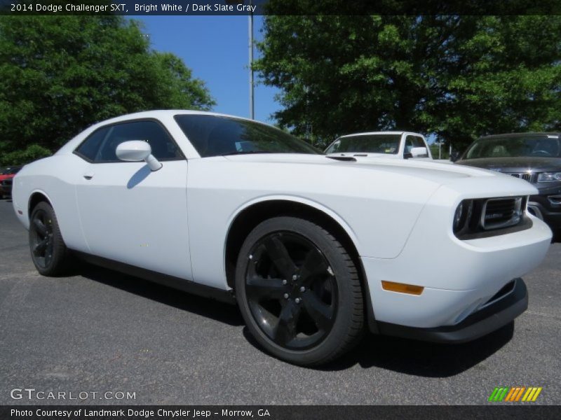 Bright White / Dark Slate Gray 2014 Dodge Challenger SXT